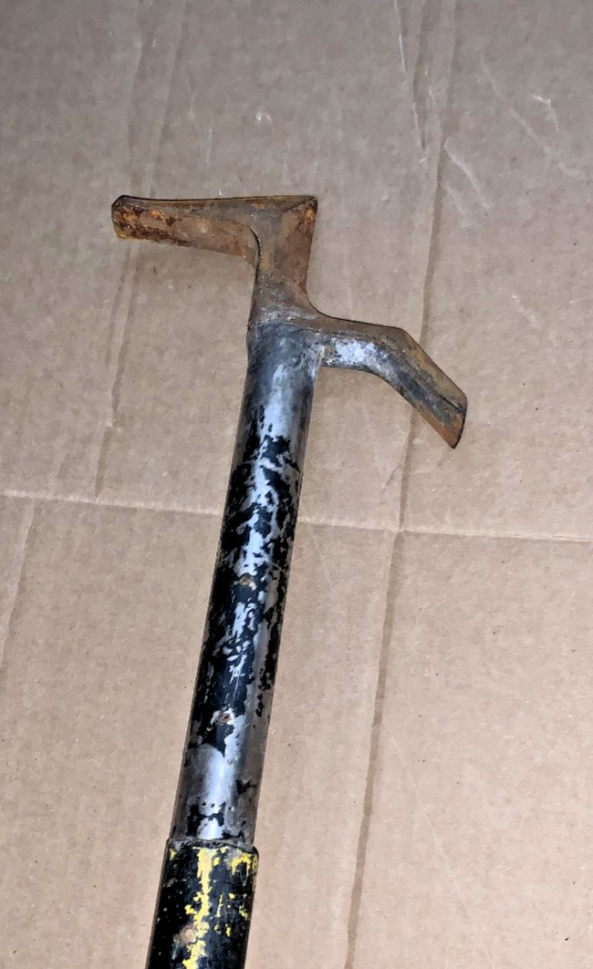 Vintage Firefighter Pike Pole Double Hook 6\'  Fire Rescue Overhaul Tool