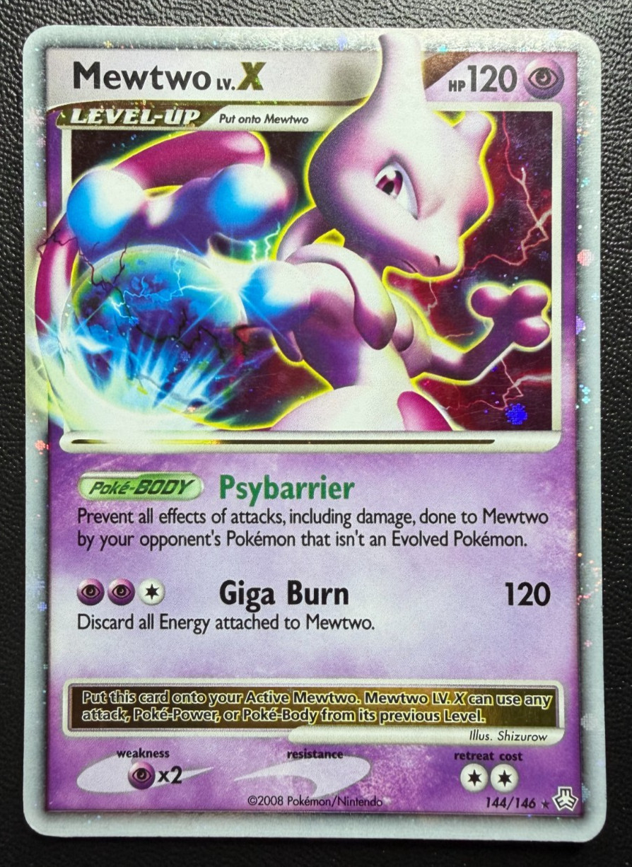 Mewtwo LV.X 144/146 Holo Ultra Rare 2008 Pokemon Legends Awakened LP