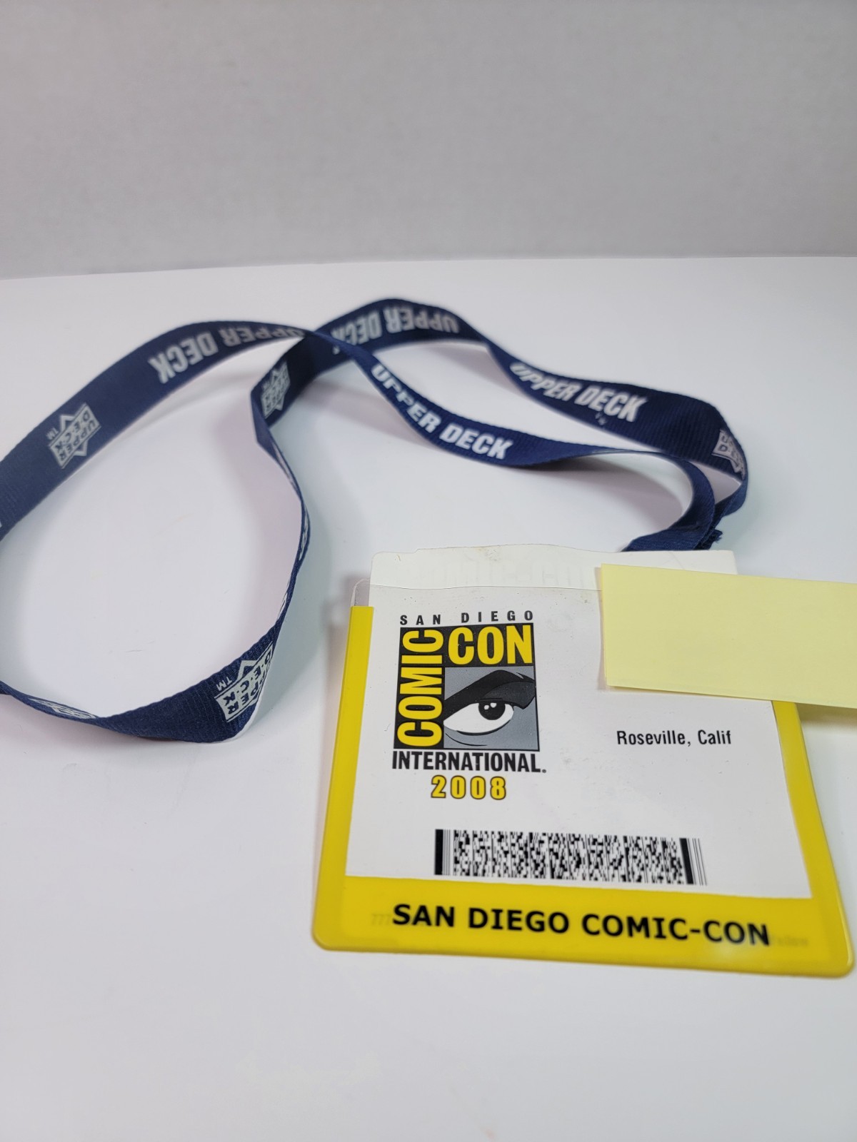 2008 San Diego Comic Con Badge Pass Upper Deck Lanyard
