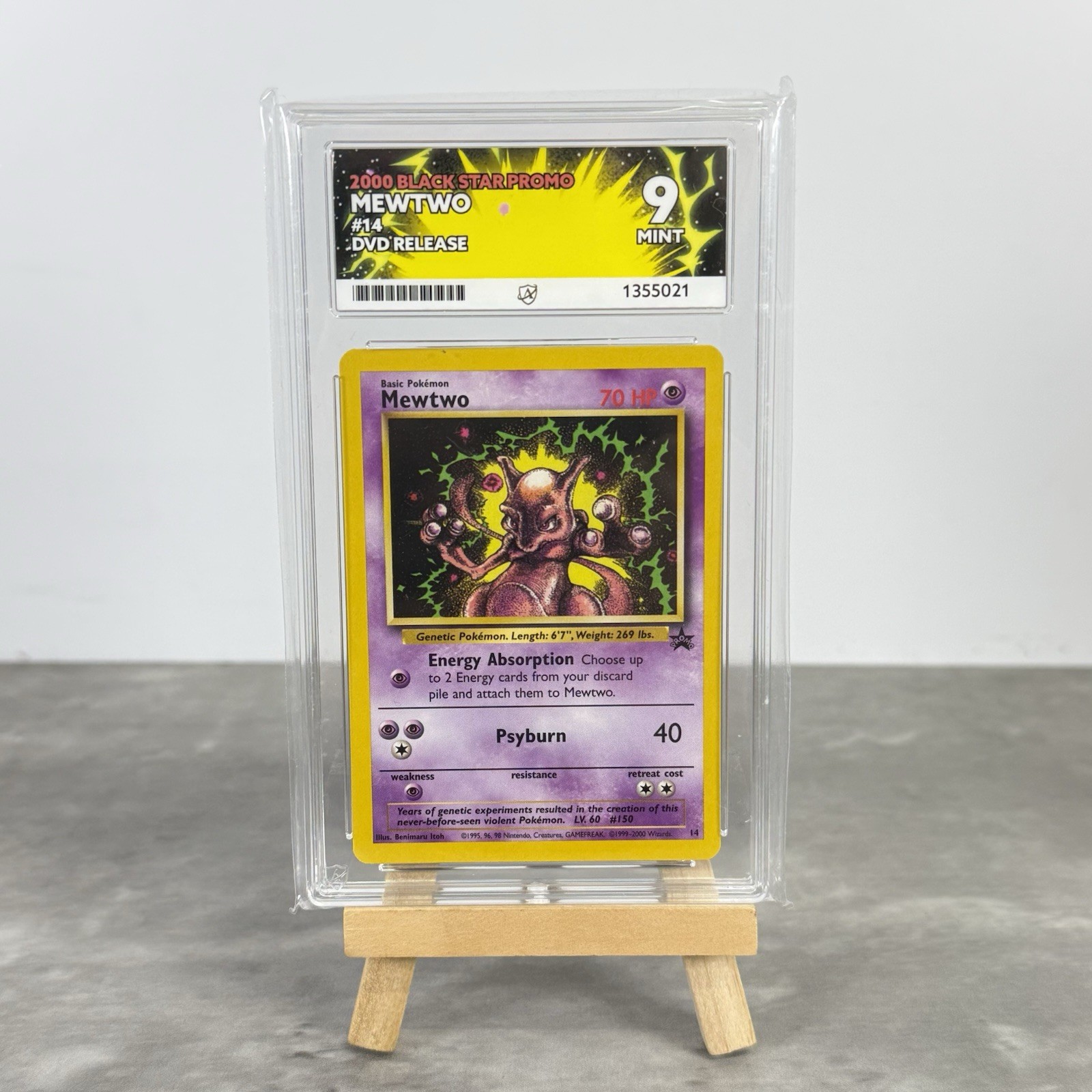 2000 POKEMON PROMO BLACK STAR #14 MEWTWO ACE 9 2000 POKEMON PROMO BLACK STAR #14 MEWTWO ACE 9