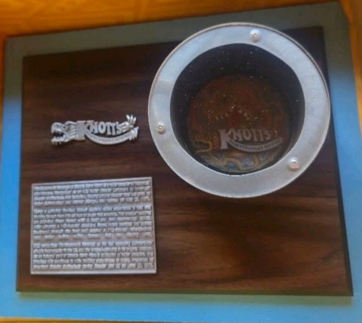 Knotts Berry Farm Authentic Coaster Artifact Piece Of Montezuma\'s Revenge Le350