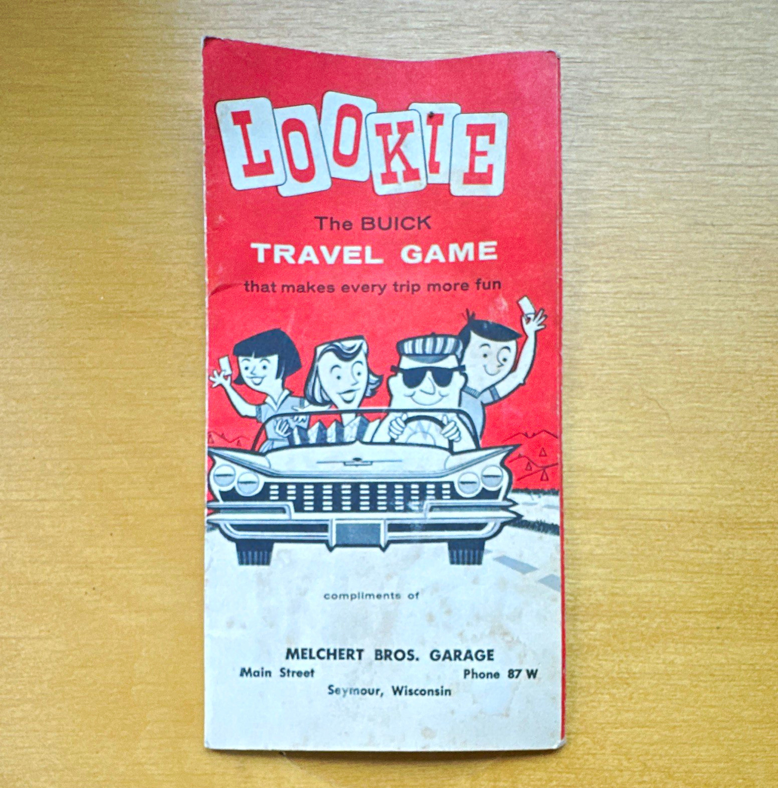 VTG Buick 1959 Lookie Travel Game Promo Booklet Cards Automobiles 1950s Original