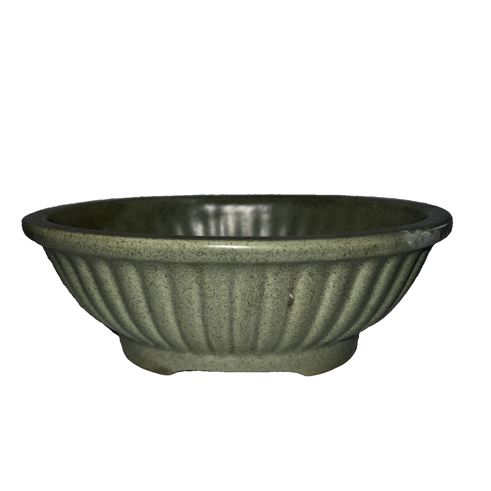 Vintage Haeger Oval Green Pottery Planter Bowl 3938A Speckled Matte Finish USA Vintage Haeger Oval Green Pottery Planter Bowl 3938A Speckled Matte Finish USA