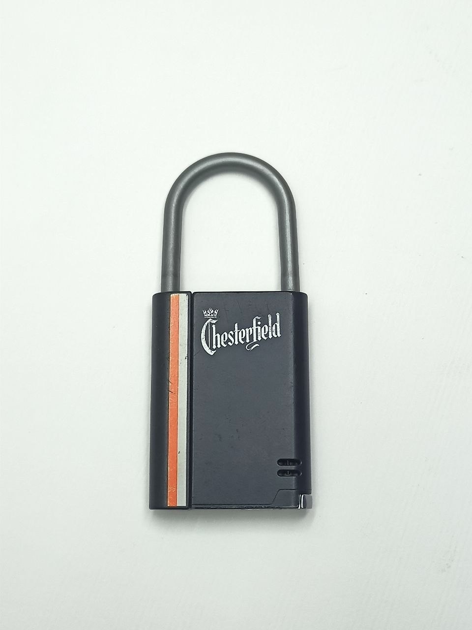 Vintage Chesterfield Cigarette Lighter Padlock Shaped Advertising Tobacciana