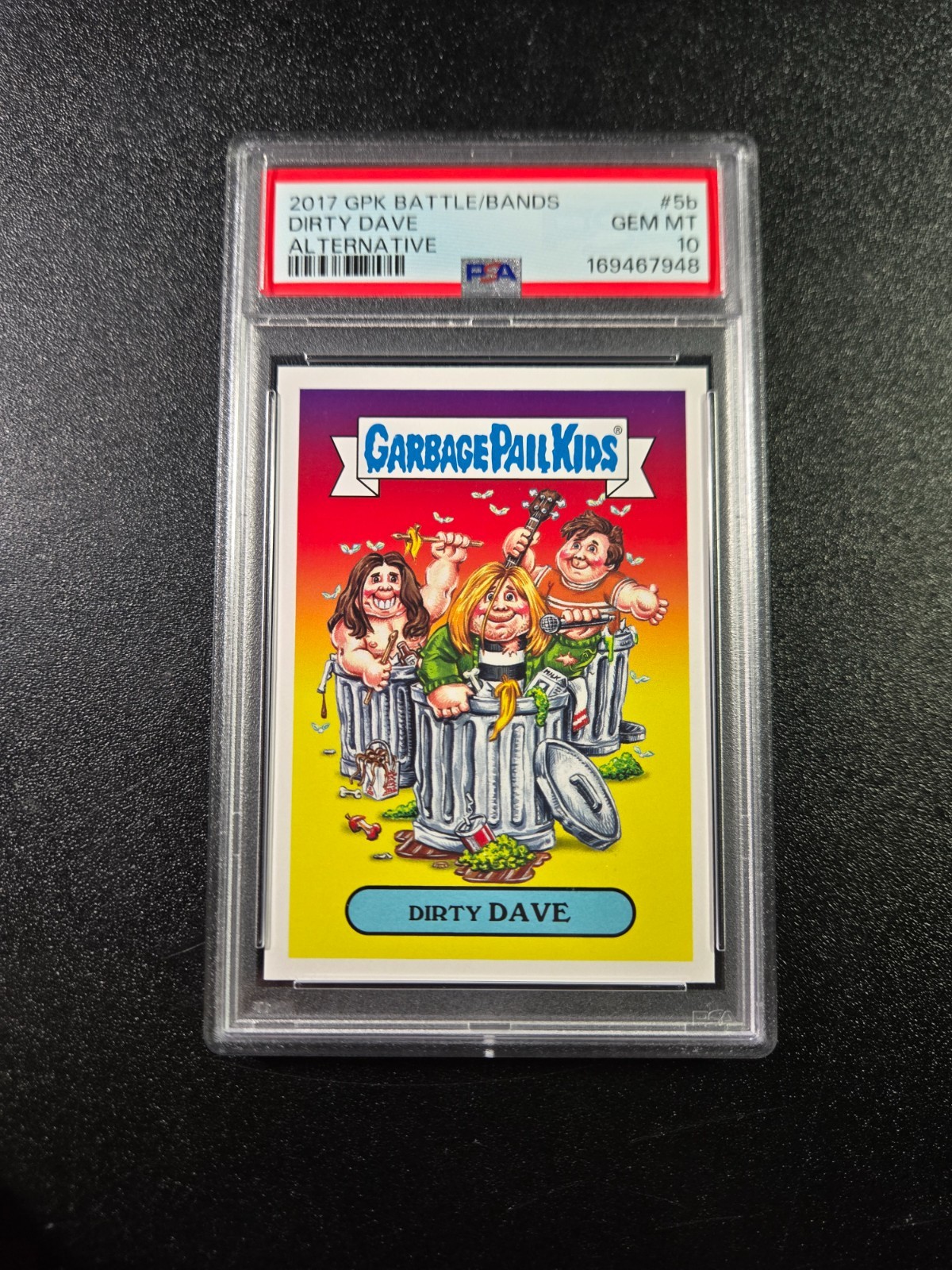 PSA 10 Nirvana Kurt Cobain Dave Grohl Krist Novoselic Spoof Garbage Pail Kids PSA 10 Nirvana Kurt Cobain Dave Grohl Krist Novoselic Spoof Garbage Pail Kids