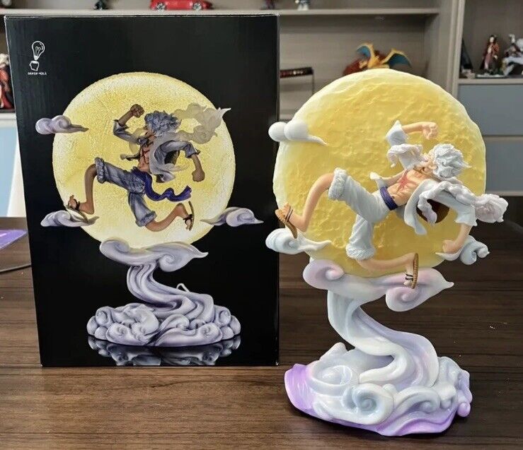One Piece Anime Figure Gear 5 Nika Luffy Moon Light Pvc Statue Model Toys