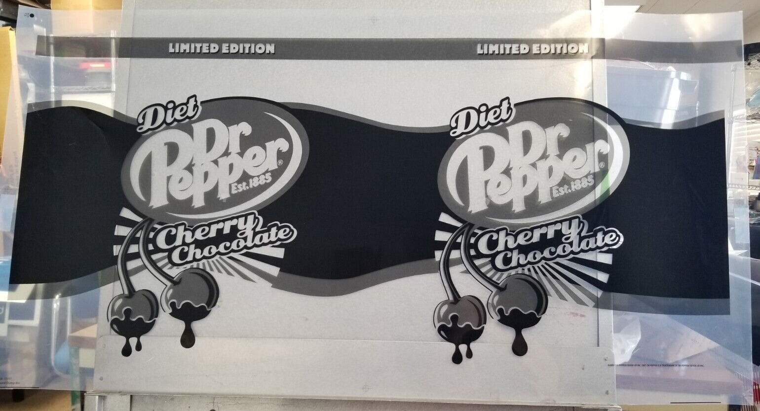 Diet Dr. Pepper Cherry Chocolate Preproduction Advertising Art Work Limited