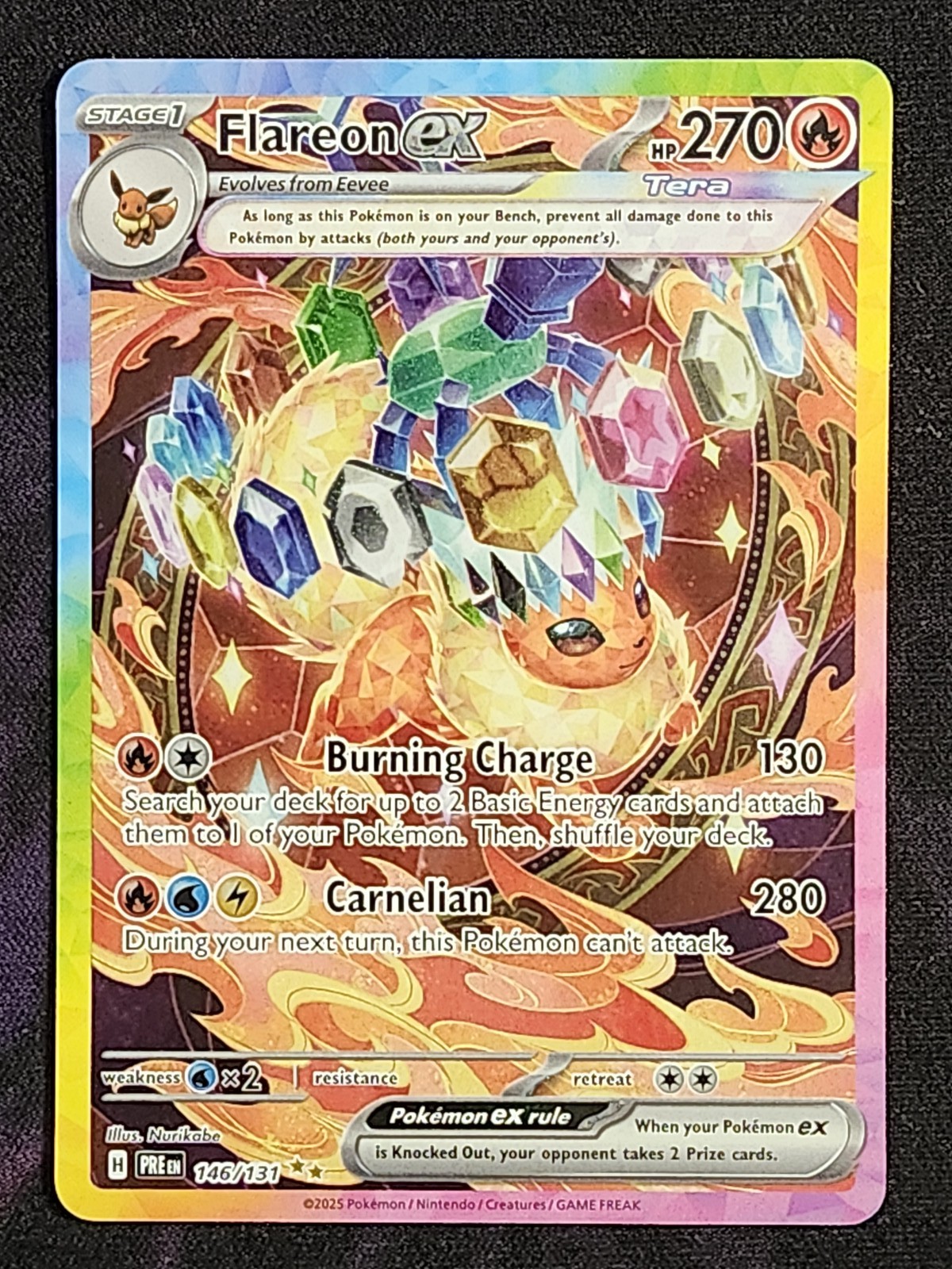 Pokemon Flareon EX 146/131 Prismatic Evolutions PRE