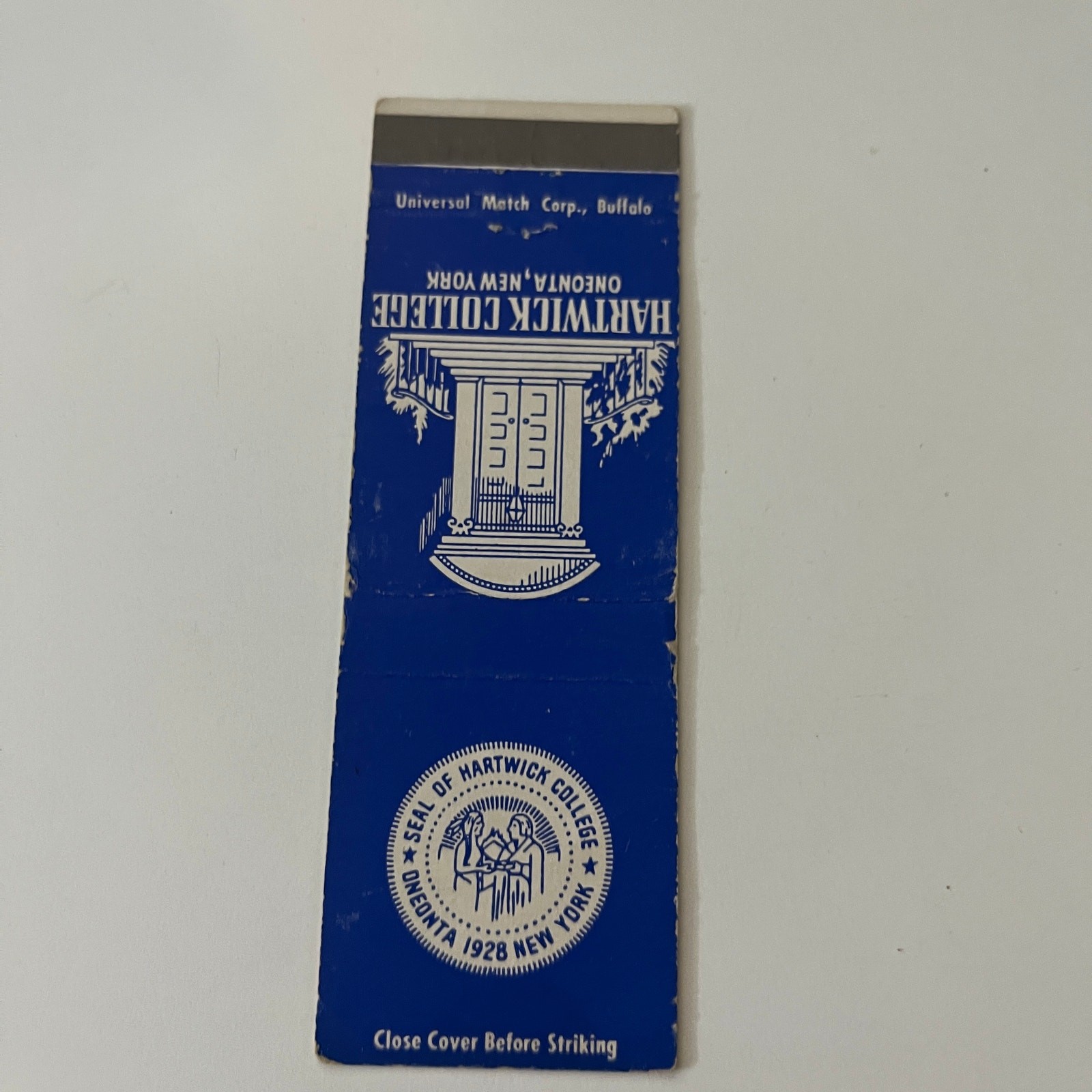 Hartwick College Oneonta NY Vintage Matchbook Cover SMB23-4