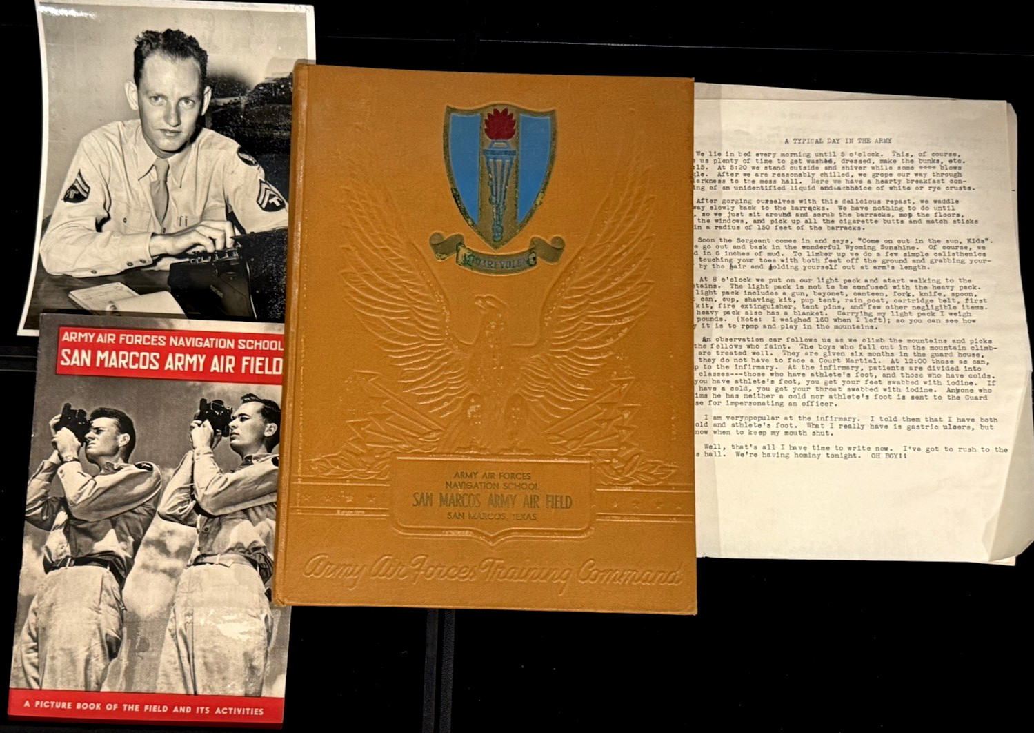 1943 San Marcos Texas Army Air Field Forces Navigation School Yearbook WWII (20B