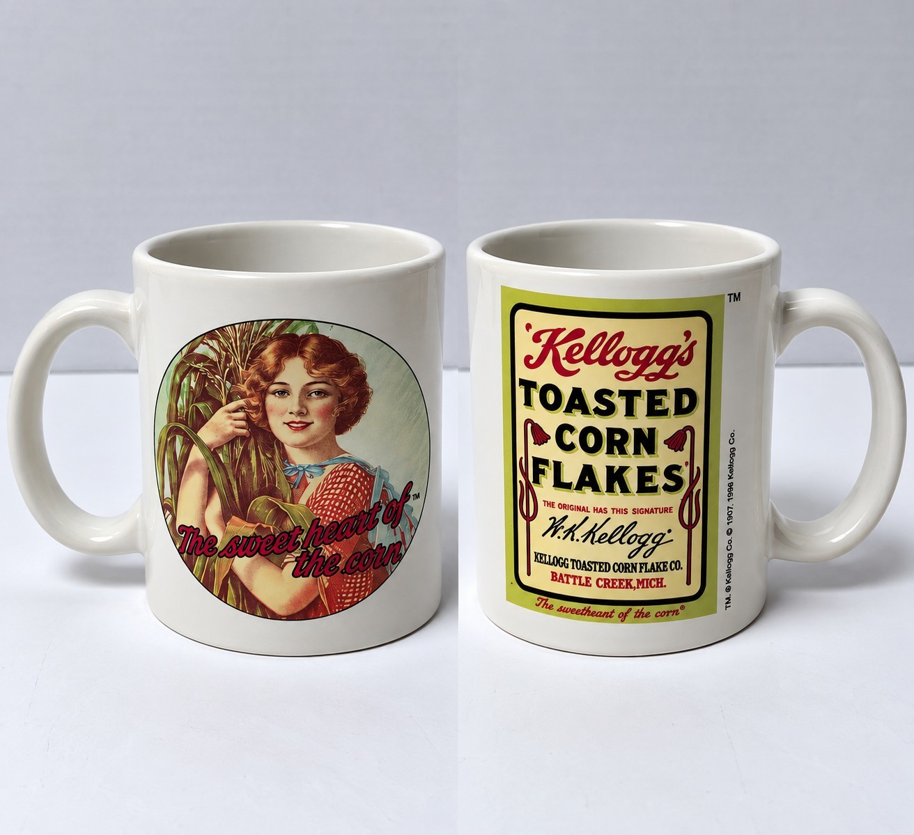 Vintage 1996 Kellogg\'s 90th Anniversary Mug Sweetheart of the Corn 1907