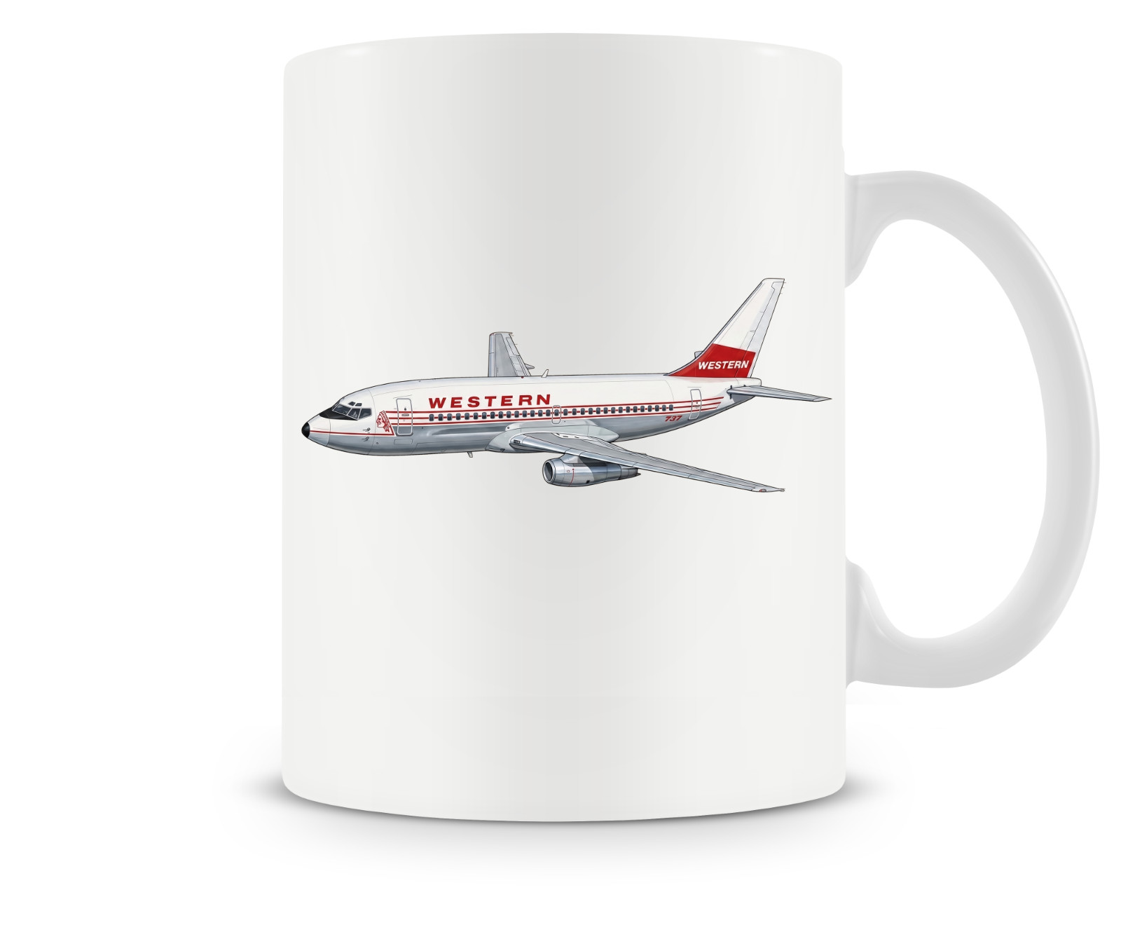 Western Airlines Boeing 737 Ceramic Coffee Mug - 15oz.