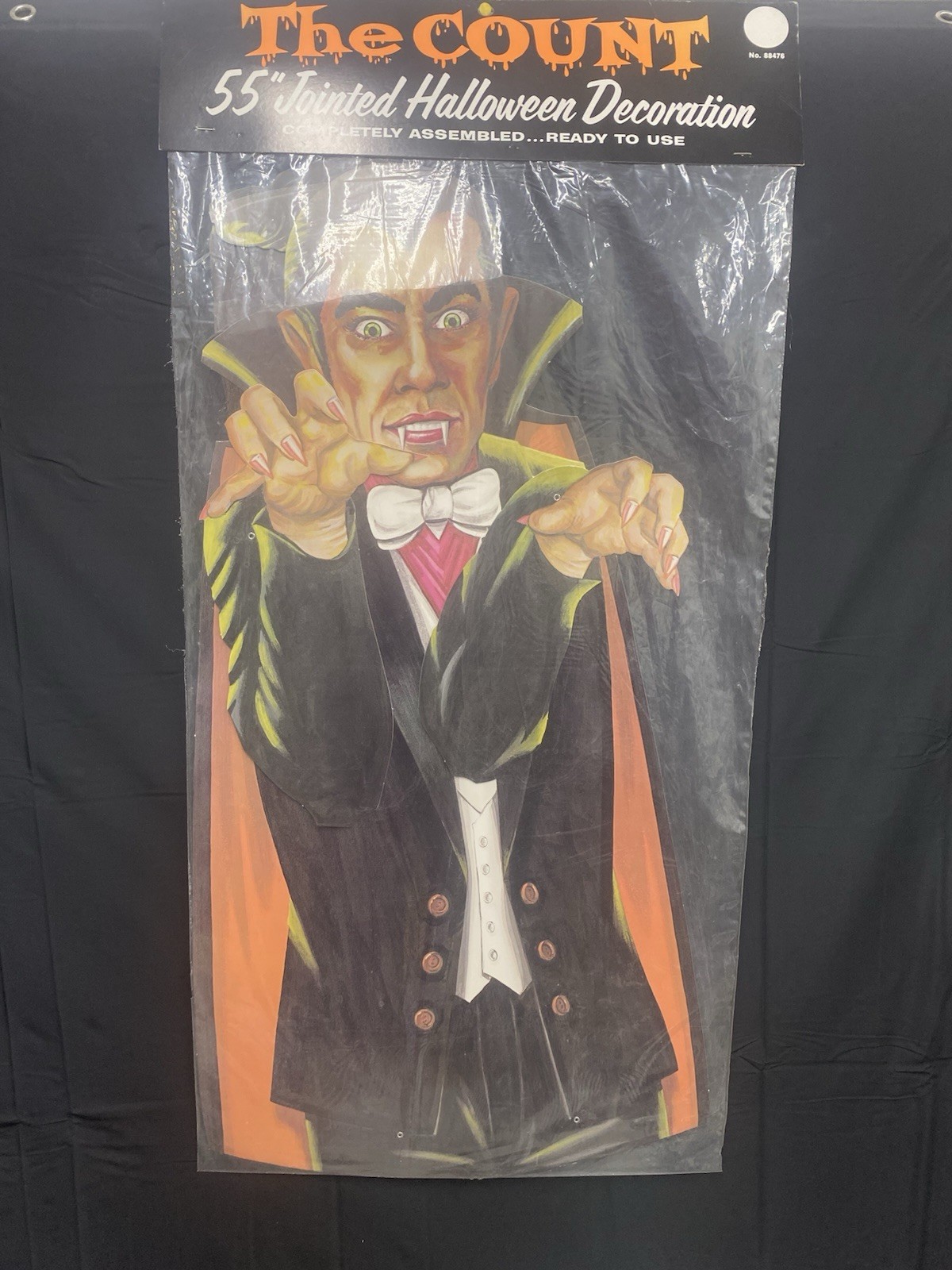 1970's Jointed  The Count and The Countess Vampire Dracula  Cardboard  55 inch