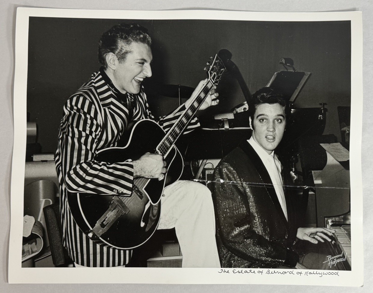 Elvis Presley Liberace Original Photo Bernard of Hollywood Rare Black White