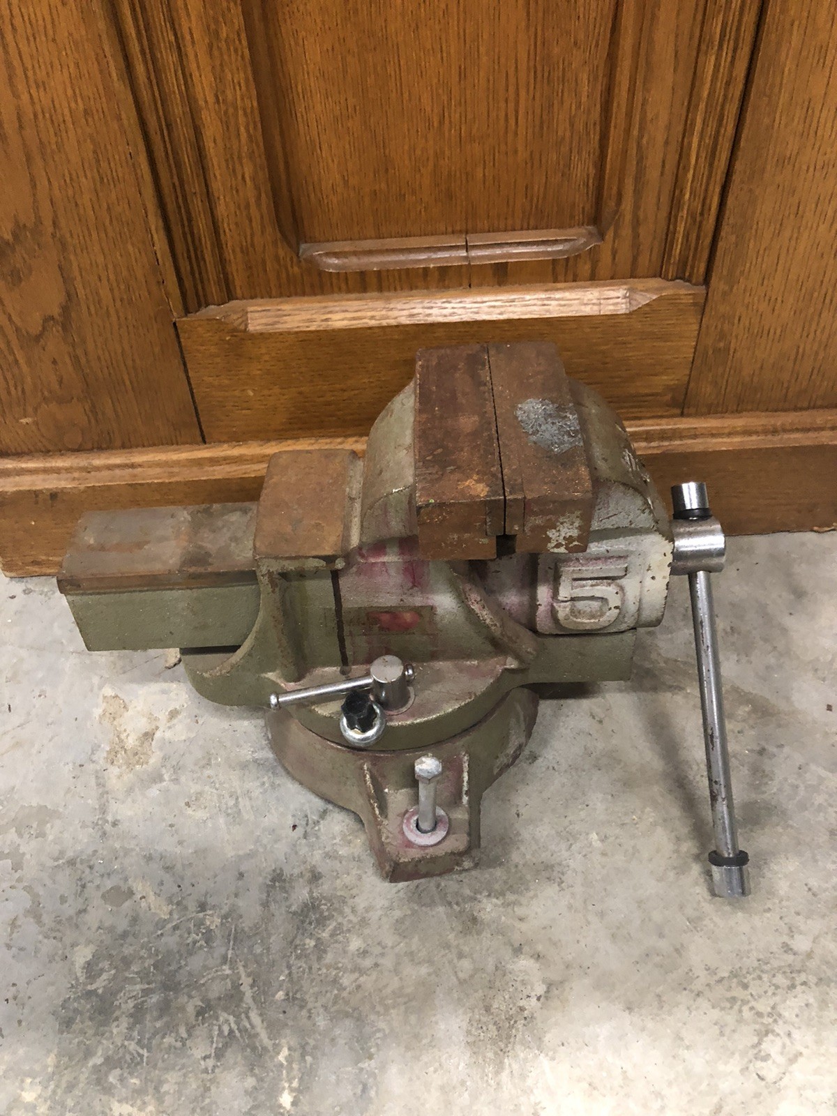 Vtg Buffalo Bench Top Vice Vise Huge Heavy Duty  Swivel Tool Shop Huge