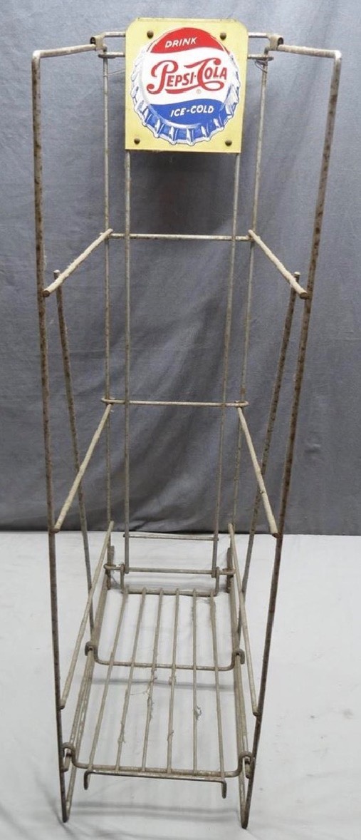 Vintage 1950s 60s Pepsi Cola Wire Store Display Rack Take Home Several Cartons