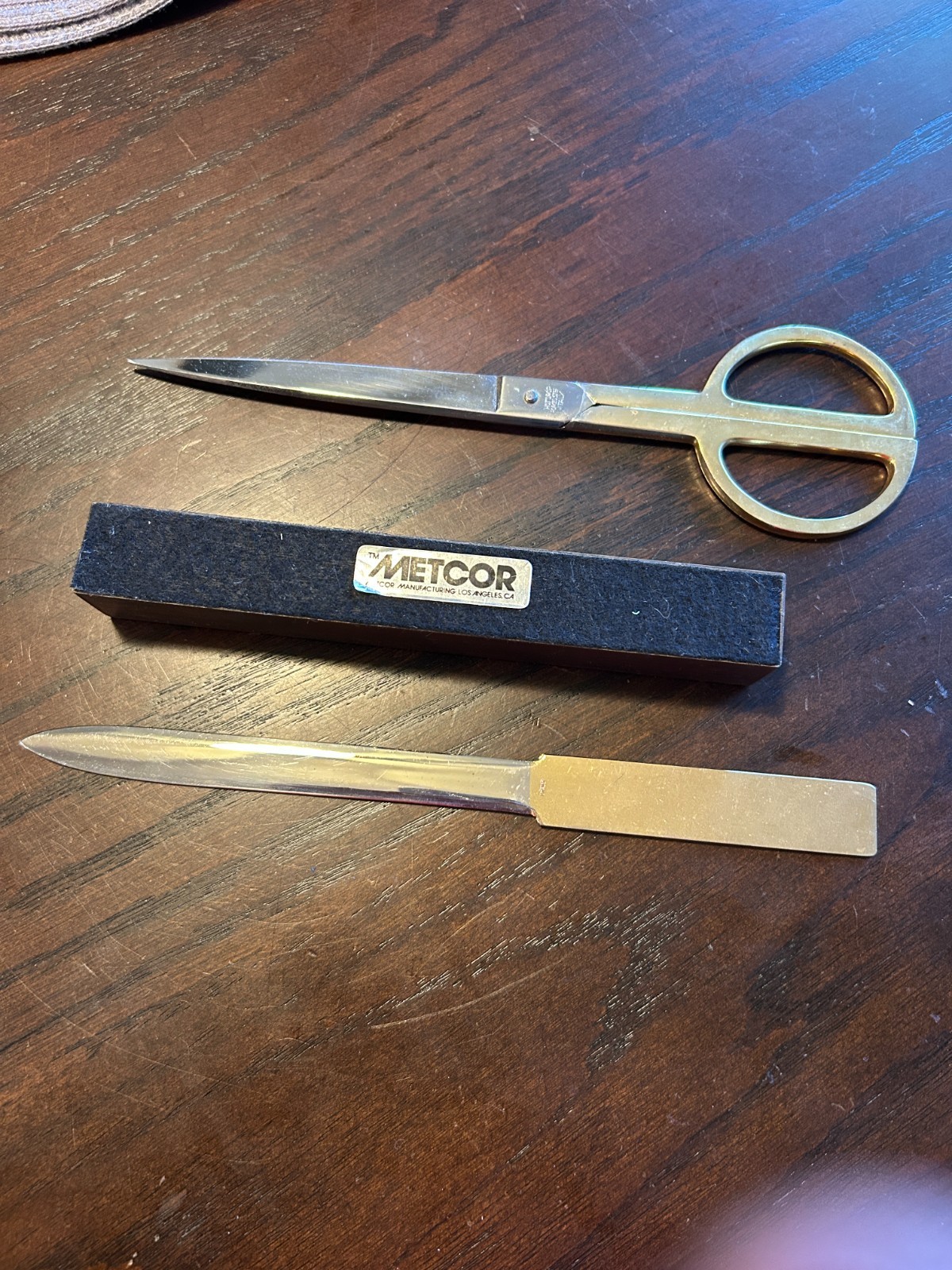 METCOR - VINTAGE MCM ITALIAN Letter Opener And SCISSORS Made in ITALY