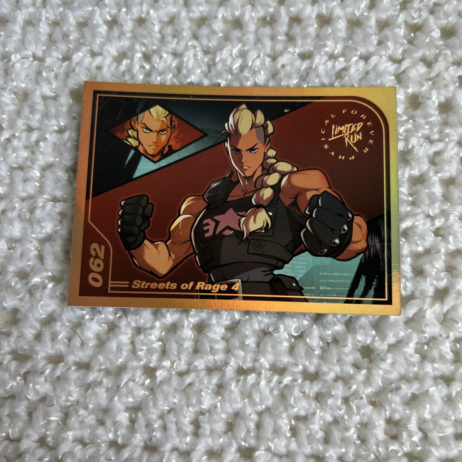 *RARE* Streets Of Rage 4 Trading Card GOLD 062 Limited Run Games Series 2