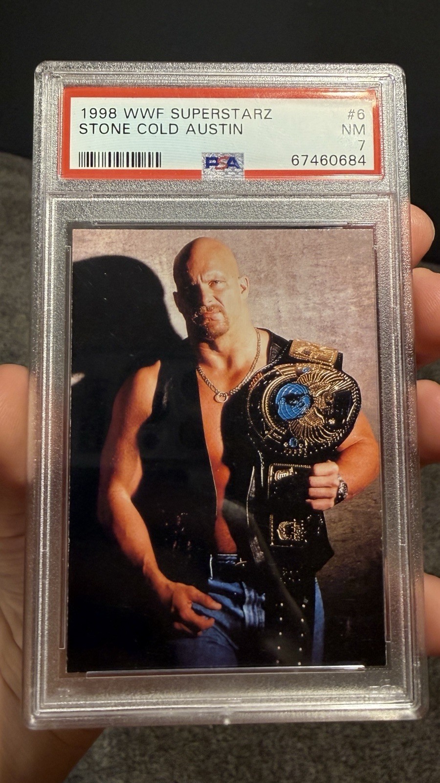 WWF 1998 Superstarz Stone Cold Steve Austin #6 PSA 7 Base Set *LOW POP*