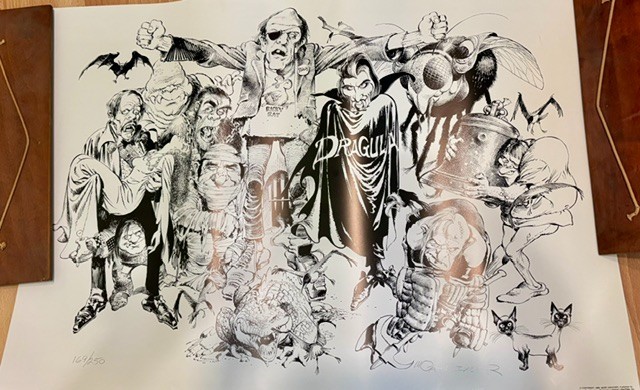 Mort Drucker Signed & Numbered Art Print Classic Movie Monsters Mad Magazine #16