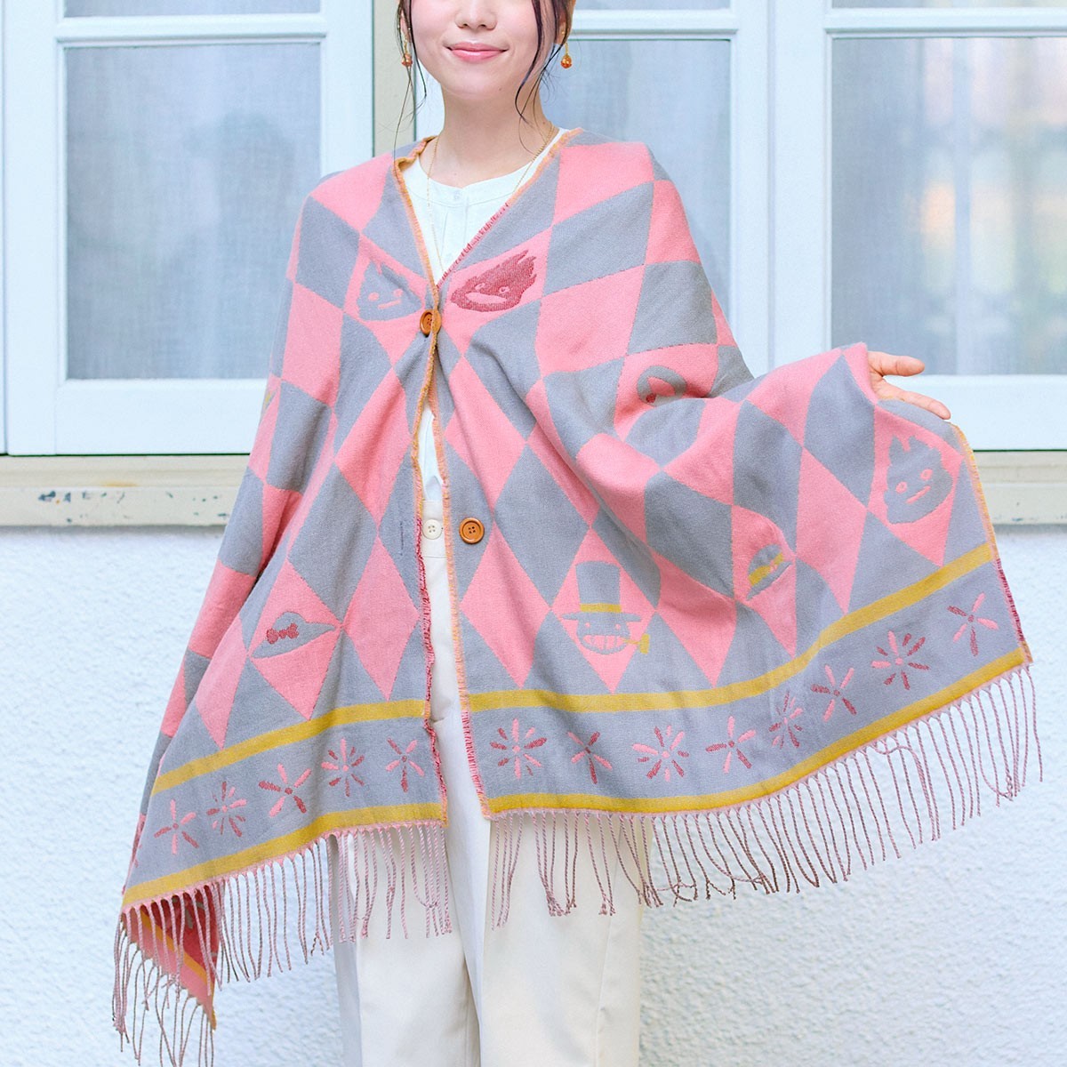 Japan Studio Ghibli Howl\'s Moving Castle Buttoned Stole \