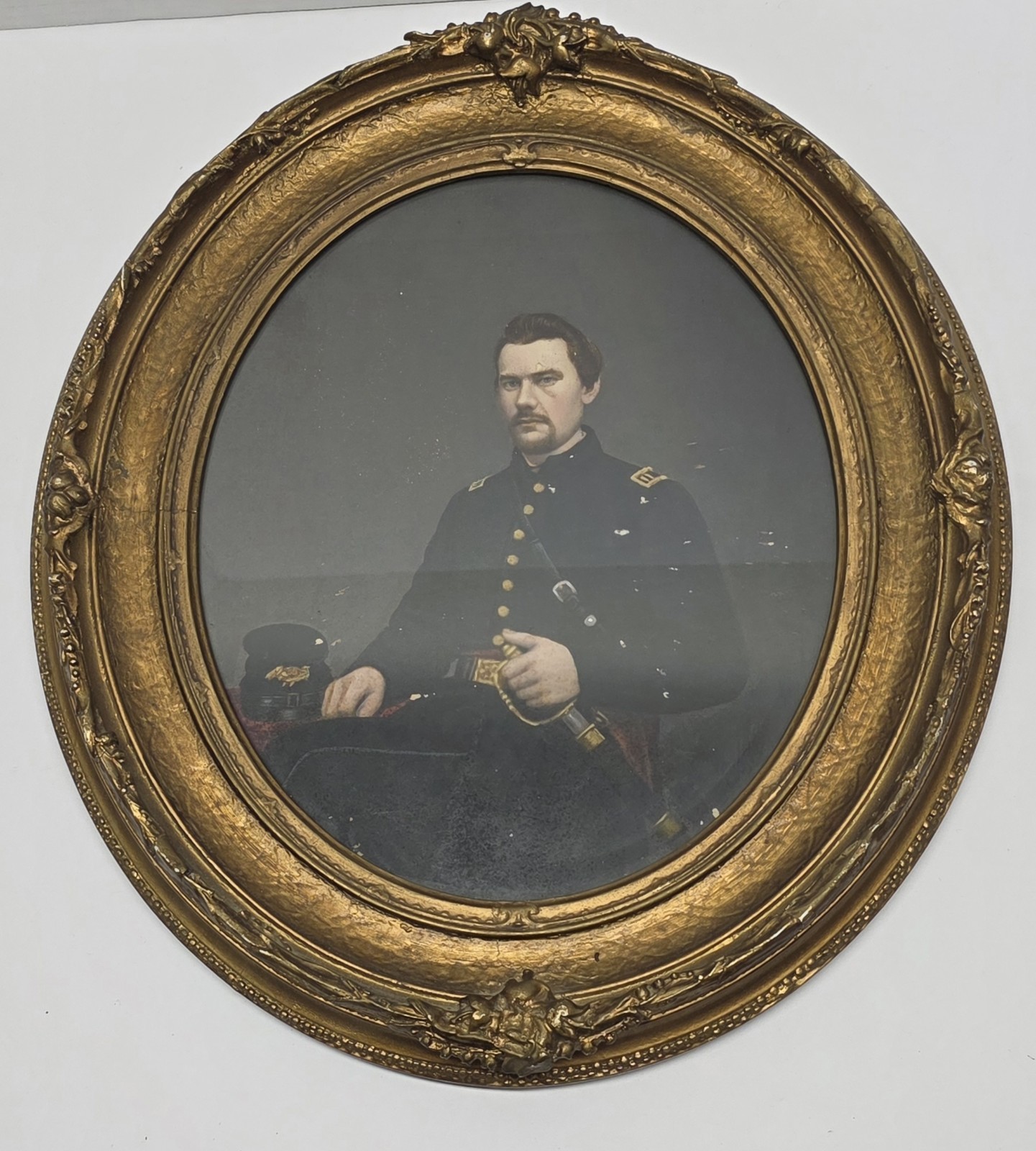 Authentic Civil War 1860s Portrait Capt Russell A Belden 59th Indiana Infantry C