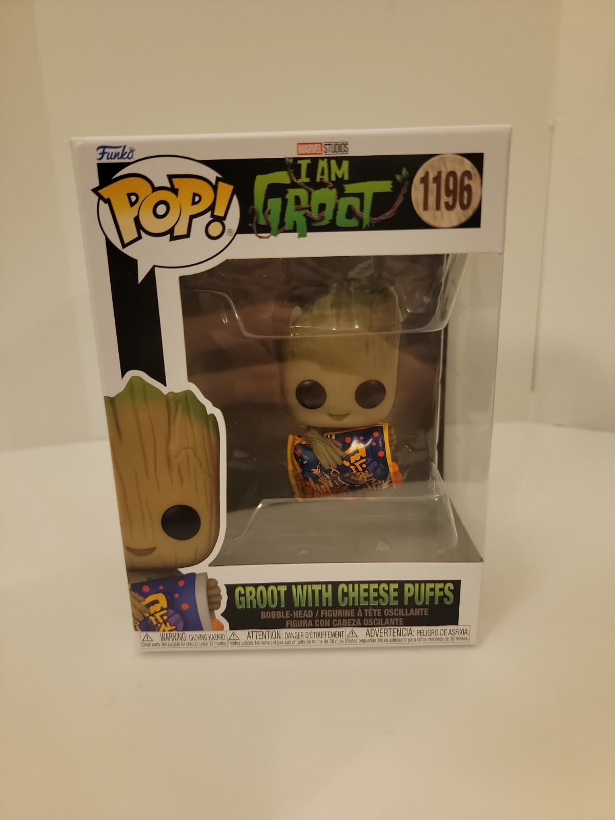 Funko Pop Marvel Guardians vol. 3 I Am Groot with Cheese Puffs #1196 Bobblehead