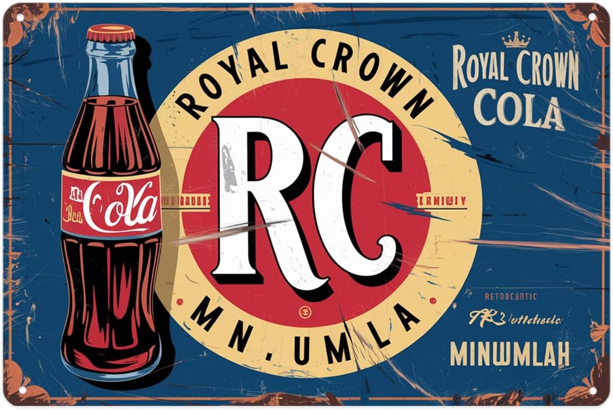 Vintage Royal Crown Cola Tin Metal Signs 8x12 Sign Retro Soda Pop Drink Sign Su Vintage Royal Crown Cola Tin Metal Signs 8x12 Sign Retro Soda Pop Drink Sign Su