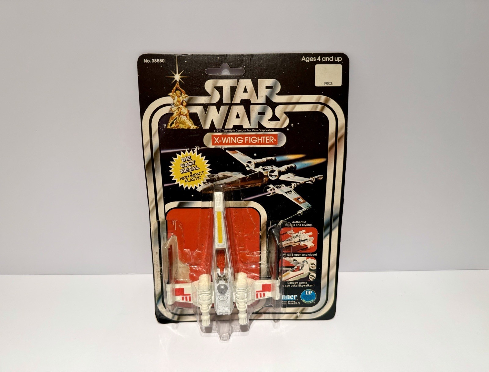 Kenner Star Wars Vintage 1978 Die Cast X-wing Fighter With Cardback No. 38580