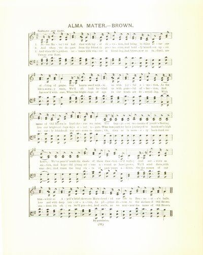 BROWN UNIVERSITY Antique Song Sheet 1906 
