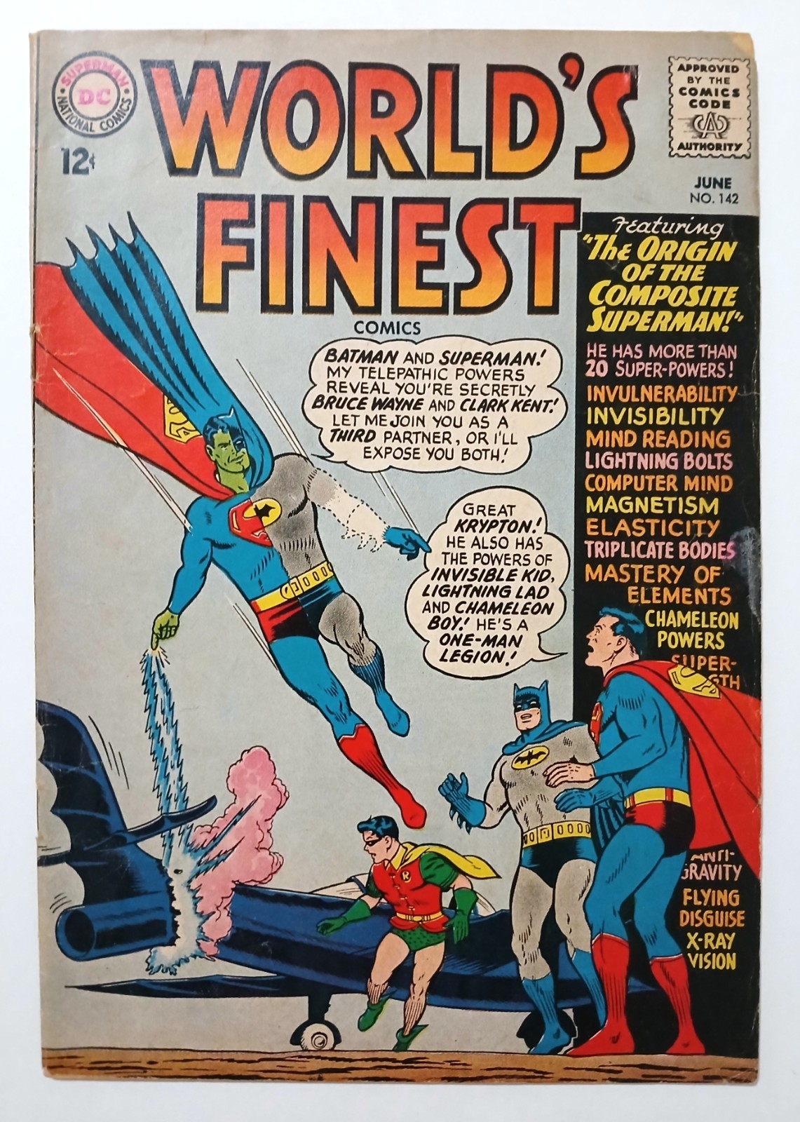 World\'s Finest #142 (1964) VG 1st Composite Superman Batman DC Comics Silver Age