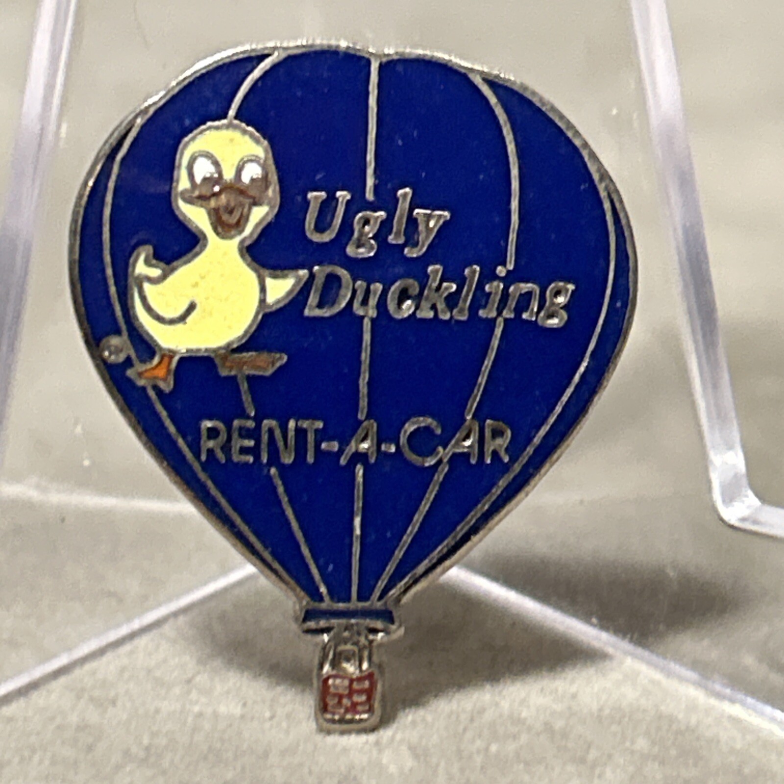 Ugly Duckling Car Rental Rare Balloon Lapel Pin Promo Vintage 1985 Albuquerque