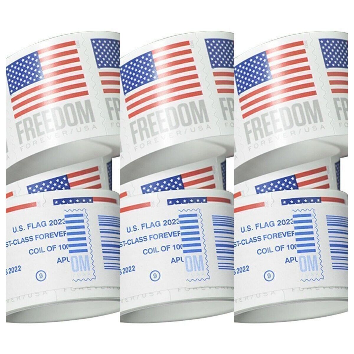 2023 US Flags 2 Rolls of 100 USA Freedom Total 200Pcs