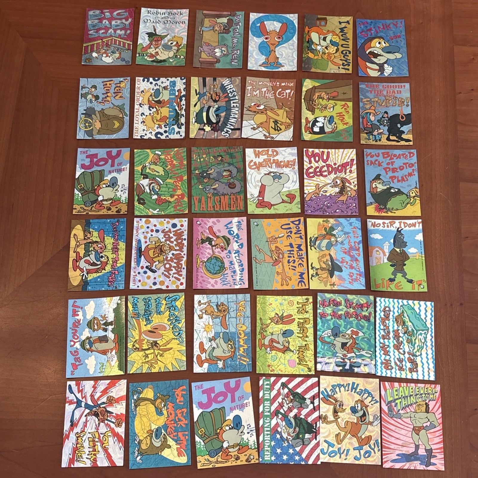 Ren & Stimpy 1993 Topps Prismatic Trading Cards - 47/50 Complete - Missing 3 Ren & Stimpy 1993 Topps Prismatic Trading Cards - 47/50 Complete - Missing 3
