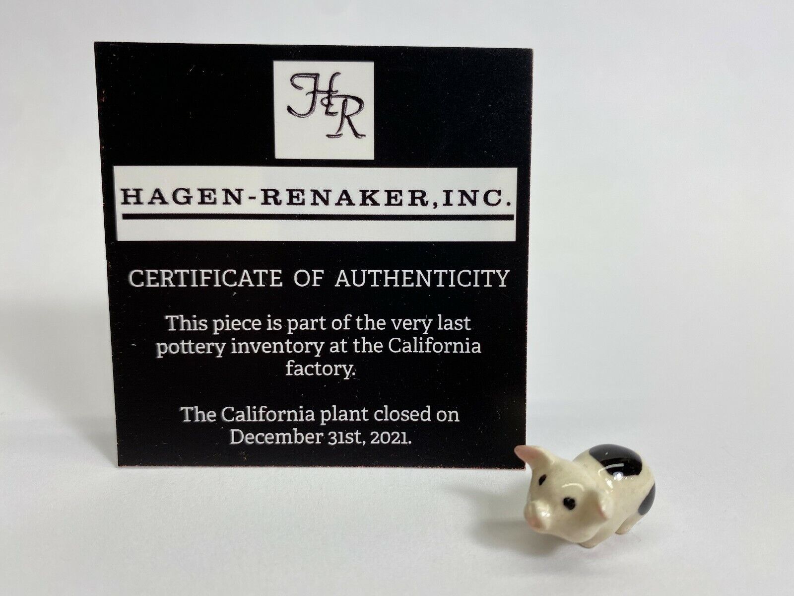 Hagen Renaker #801 843 Piglet Stand NOS Last of the Factory Stock 2021 