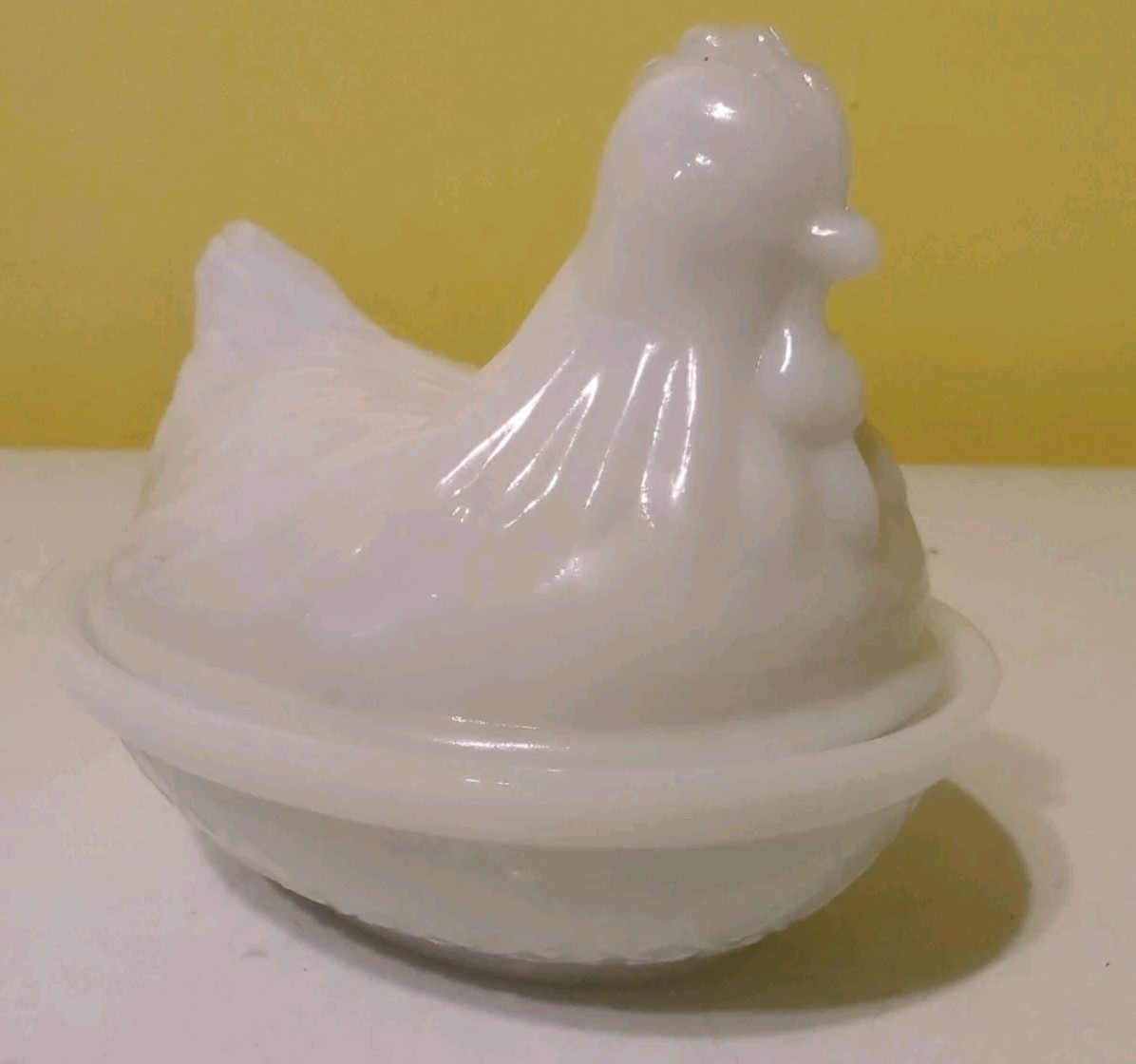  Vtg Westmoreland White Milk Glass Hen on Nest 4\
