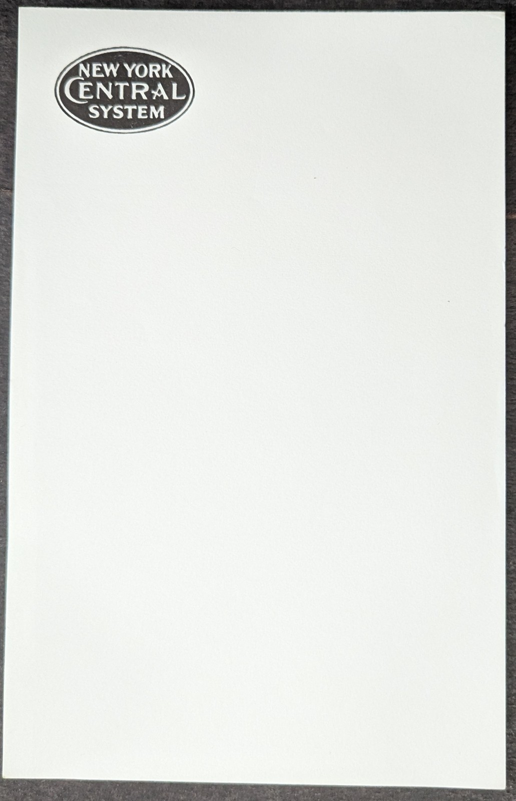 ***VINTAGE NEW YORK CENTRAL RAILROAD SYSTEM NOTE PAD***UNUSED ***VINTAGE NEW YORK CENTRAL RAILROAD SYSTEM NOTE PAD***UNUSED