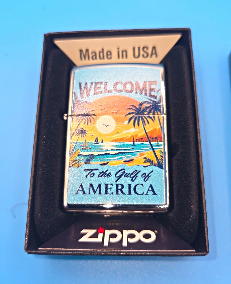 Zippo SMKW Exclusive Welcome To The Gulf of America Lighter Beach Sunset New Zippo SMKW Exclusive Welcome To The Gulf of America Lighter Beach Sunset New