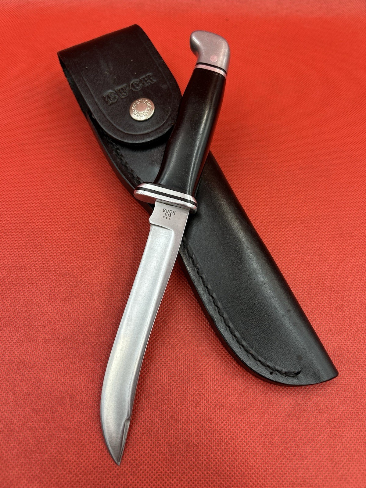 🔪Vintage 1971-72 Buck 105 Pathfinder Knife Inverted 3 Line Stamp W-sheath USA 🔪Vintage 1971-72 Buck 105 Pathfinder Knife Inverted 3 Line Stamp W-sheath USA