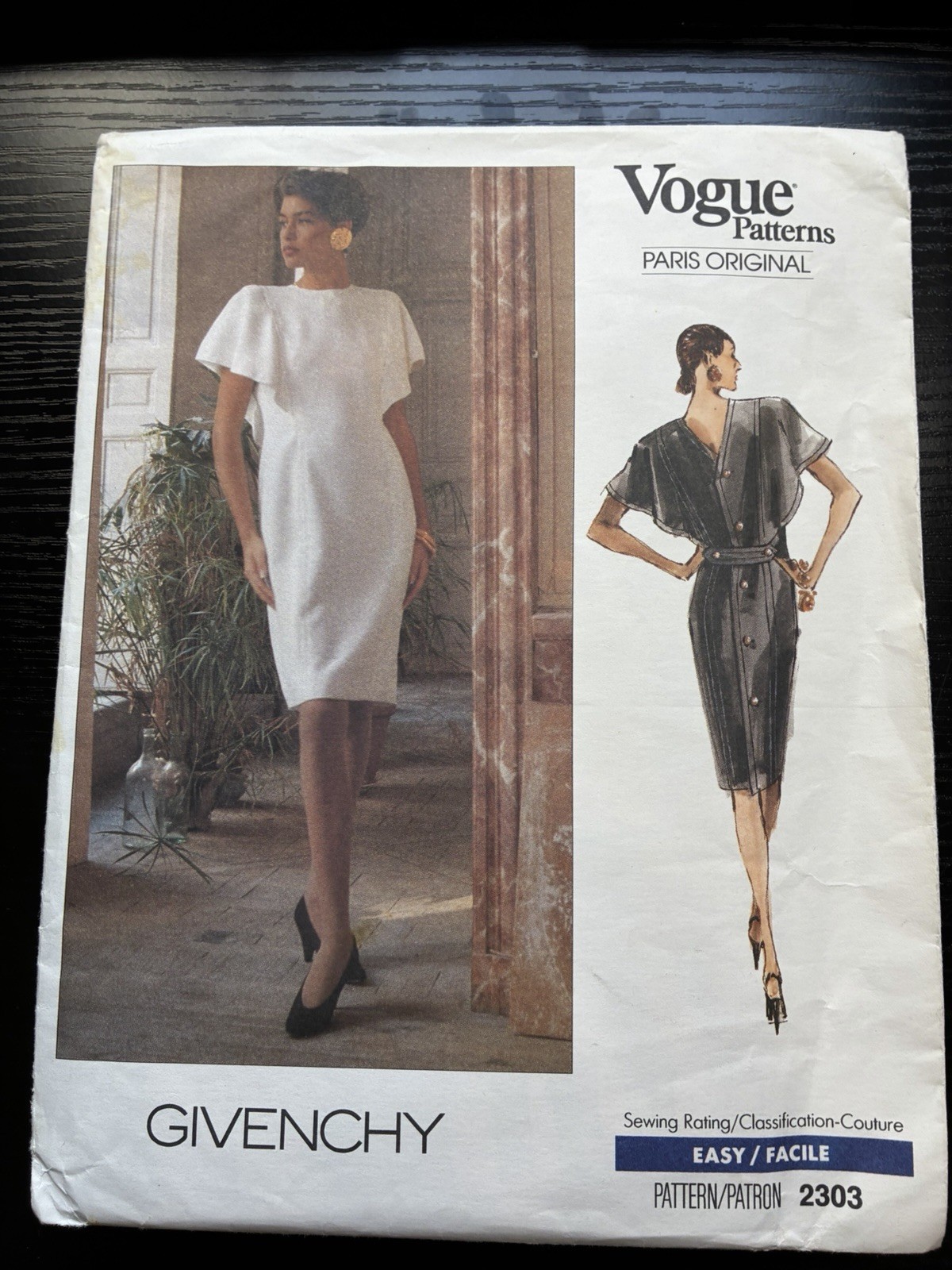 Vogue Patterns Givenchy V2303 Misses Dress Size 12-16