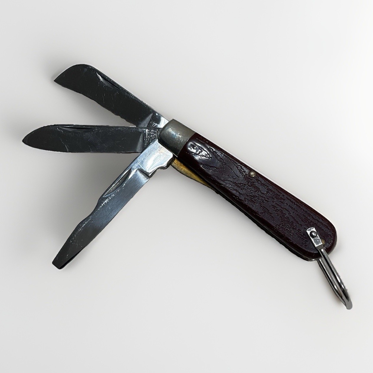 VTG KUTMASTER Utica USA 3-Blade Hawkbill Electrician Pocket Knife