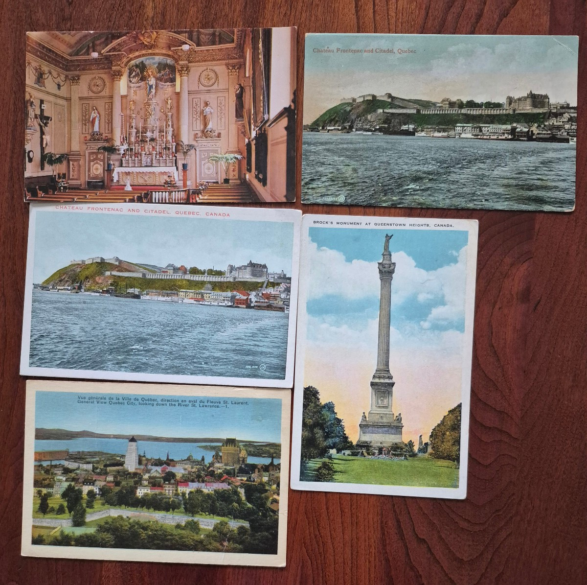 5 vintage postcards lot (early-mid 1900's); Canada Quebec City 5 vintage postcards lot (early-mid 1900's); Canada Quebec City