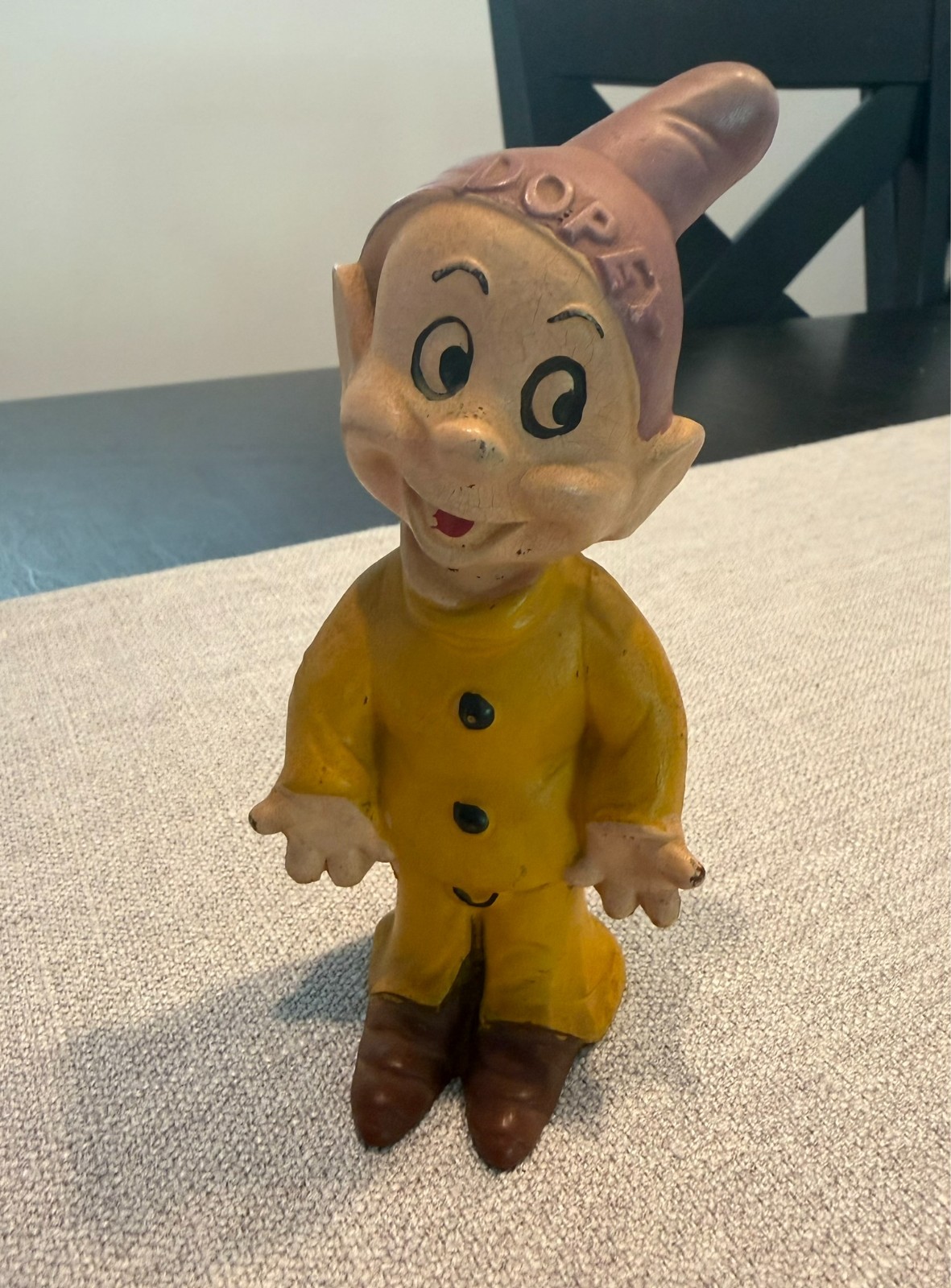 Vintage 1937 Seiberling Latex Dopey Figurine Disney Snow White Seven Dwarfs 5.5