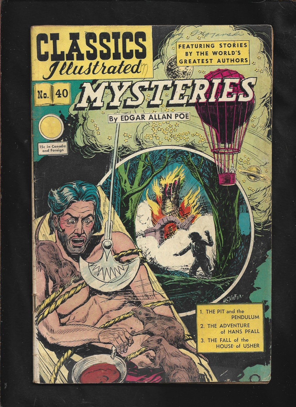 CLASSICS ILLUSTRATED #40 VG/F  HRN75 (MYSTERIES)