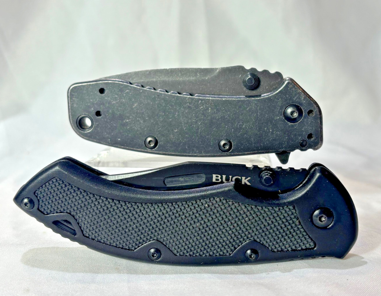 Kershaw 1556BW Cryo & 2022 Buck 864 Iceman Pocket Knives Liner Lock Single Blade