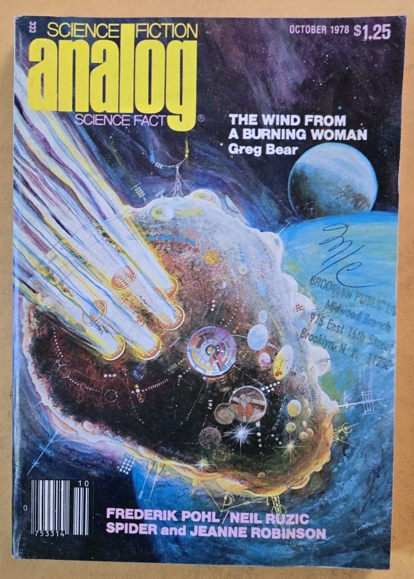 Analog Science Fiction/Science Fact Cover Art By Mike Hinge 10/78