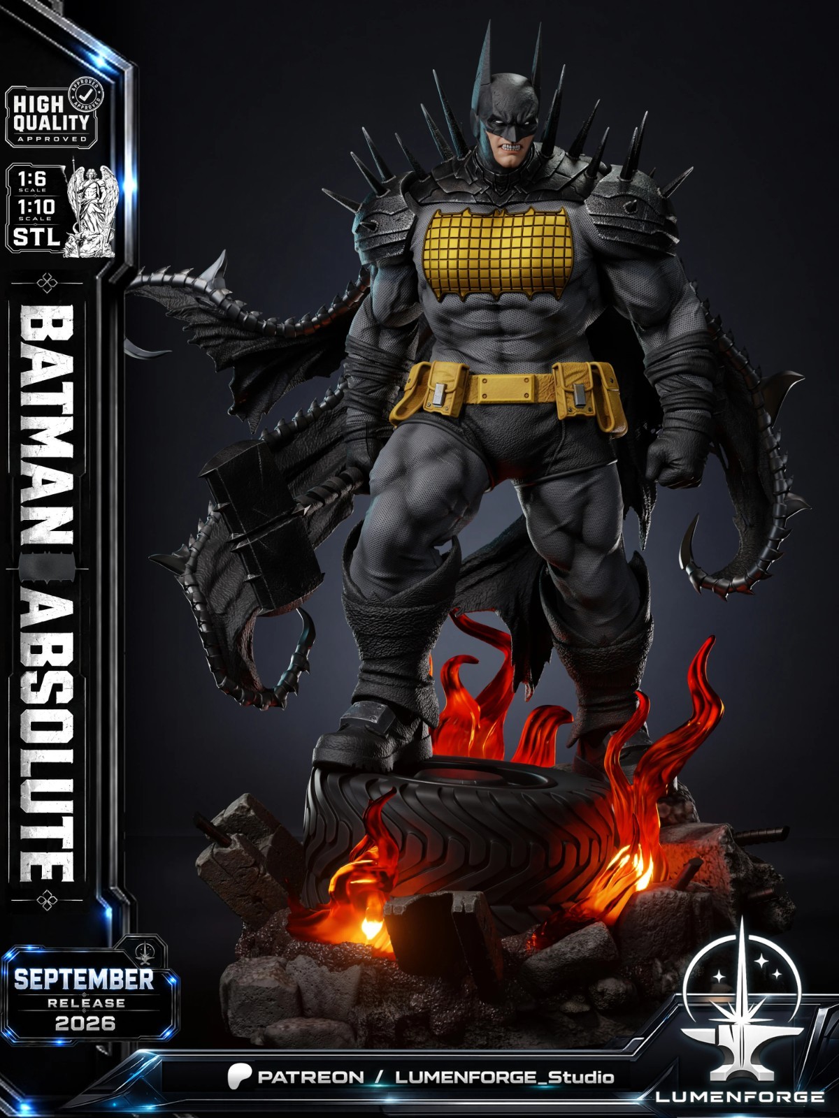 1:6 Absolute Batman DC Fan Art UNPAINTED Premium Resin Garage Kit