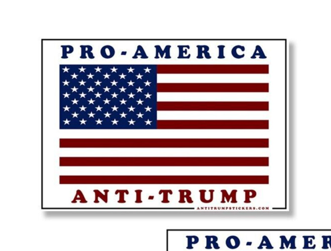 PRO AMERICA Anti TRUMP Decals USA BUMPER STICKER 3 PACK 4\ PRO AMERICA Anti TRUMP Decals USA BUMPER STICKER 3 PACK 4\