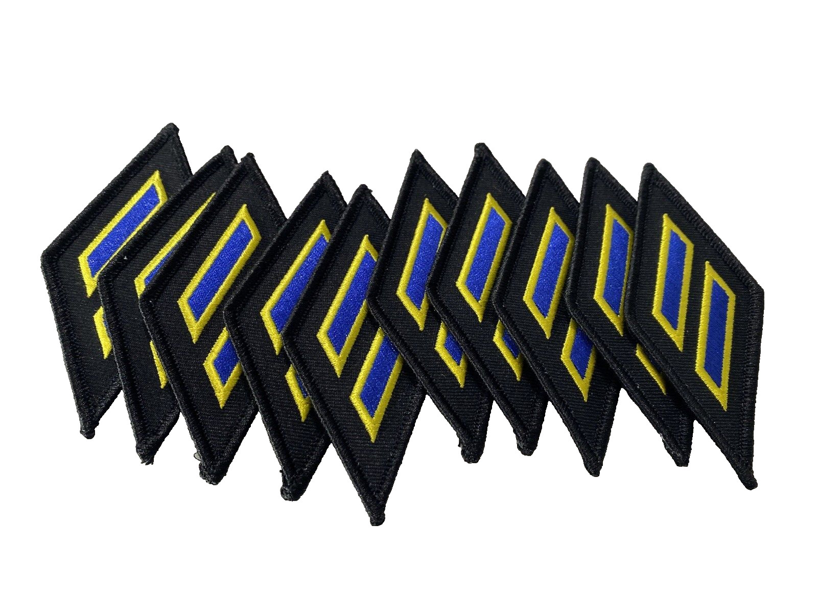 QTY (10) Emblem Authority 2 TWO stripes navy patch service police military NEW