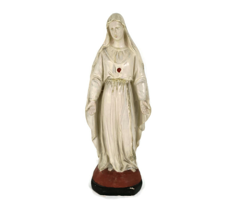 Notre Dame de Pellevoisin France Madonna Virgin mary Statue Figurine Collector H
